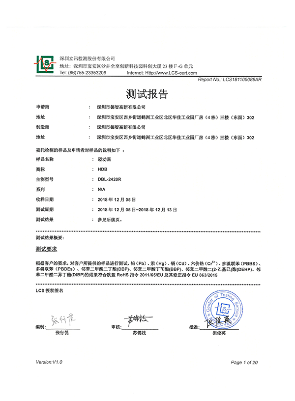 測試證書